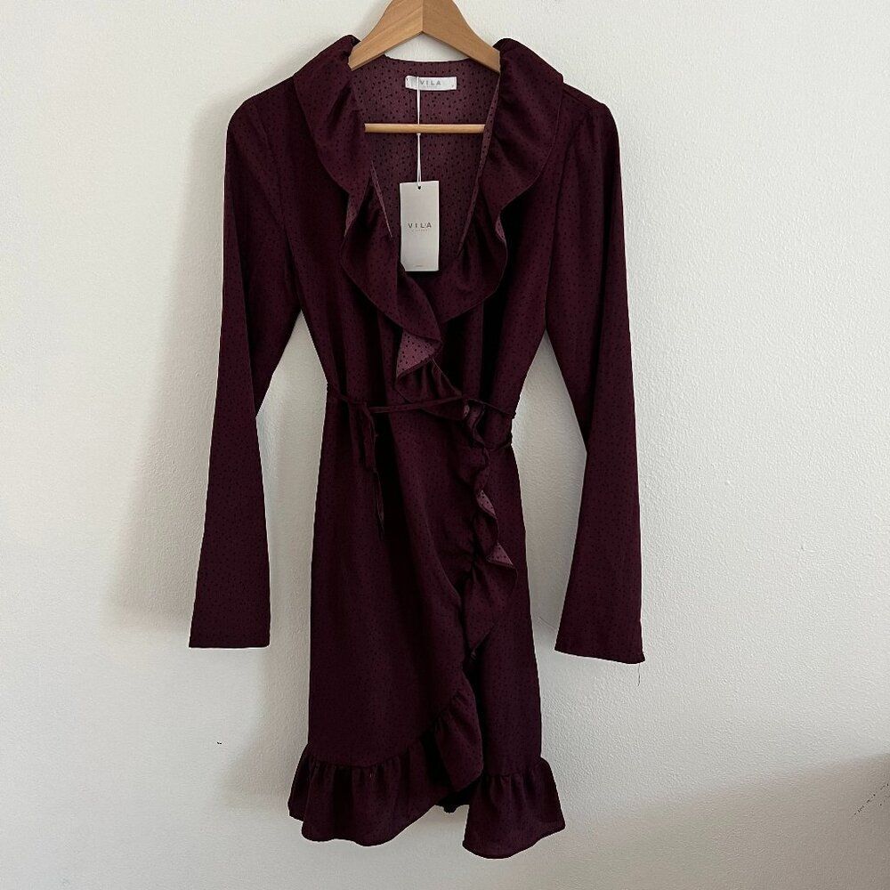 Vila Clothes Virivera Wrap Dress NWT